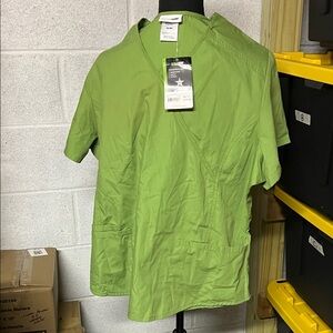 Scrubstar Lime Green V-Neck Scrub Top